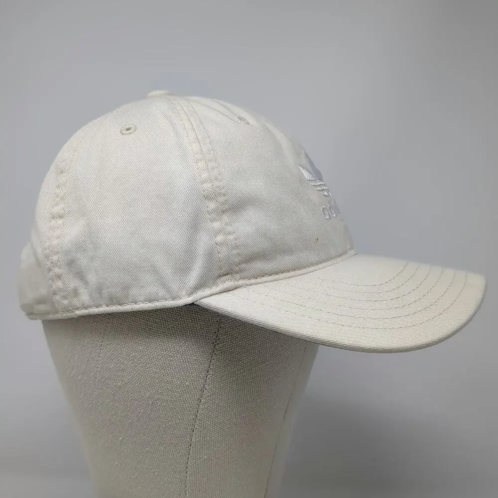 Adidas Baseball Cap Beige One Size Trefoil Logo Slideback Gray Undervisor Hat